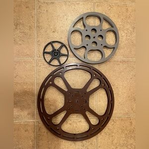 3 Vintage Metal Film Reels